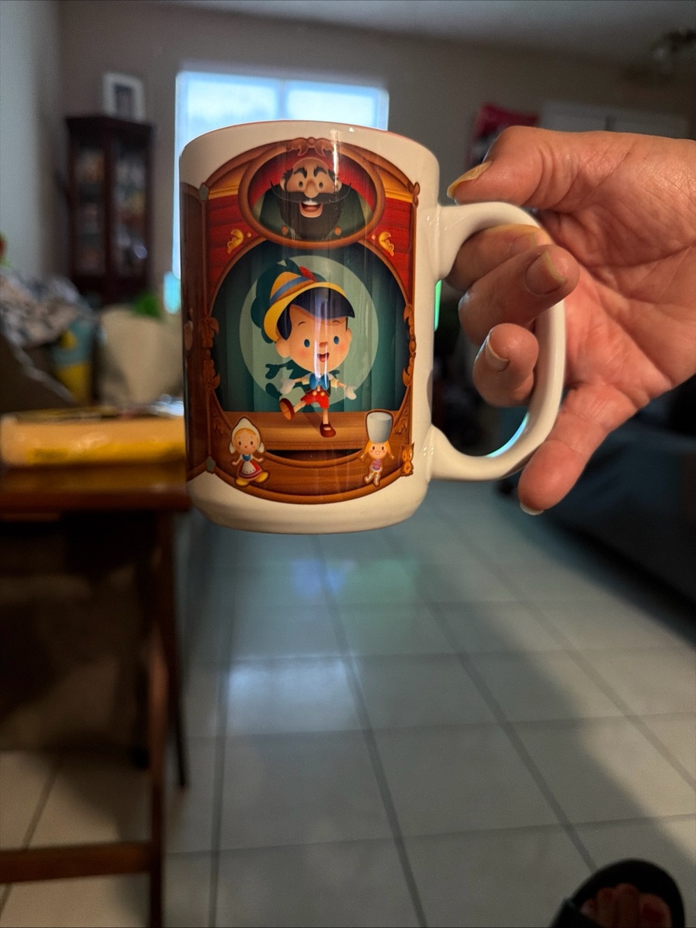 Disney Pinocchio White Ceramic Coffee Mug